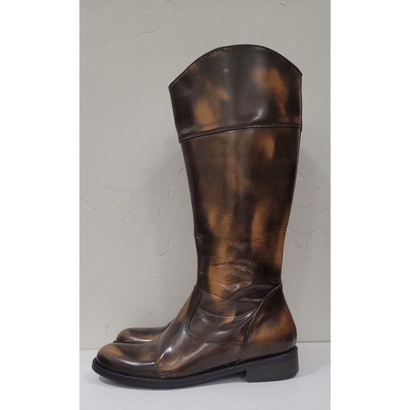 US Shoes - Lumiani Specoale Italy Womens Polished Leather Boots Brown Sz.EU-38 US-7